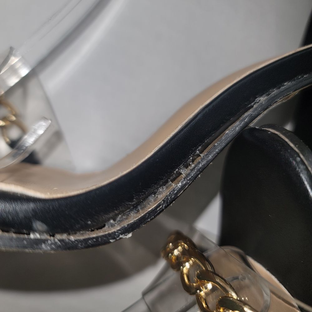 Nicole Miller‎ Gabriella Women's Heeled Sandals Pumps with Ankle Chain Strap 6.5 - Picture 7 of 9
